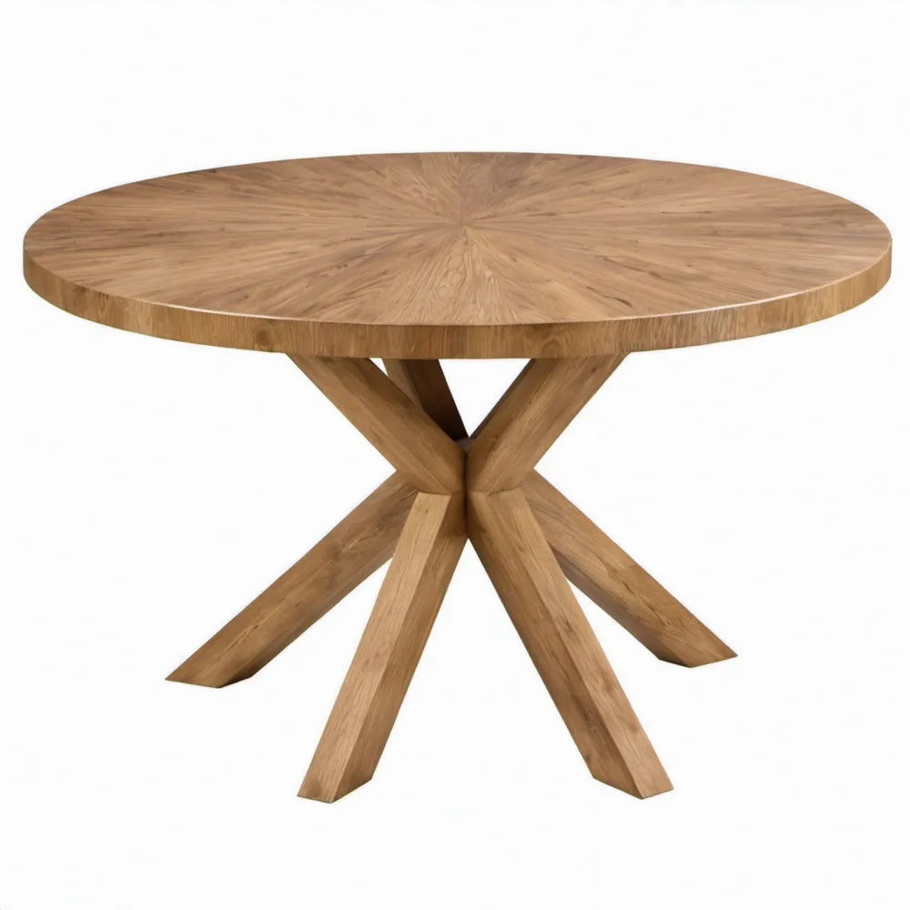 Ronde eettafel Ø120 x 76 cm in naturel eiken