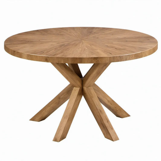 Ronde eettafel Ø120 x 76 cm in naturel eiken